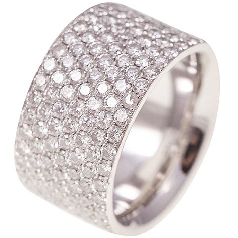 Wide Pave Diamond Platinum Eternity Band At 1stdibs Wide Pave Band Wide Pave Diamond Band