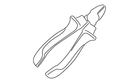 Premium Vector Line Art Of Cutting Plier Vector Illustration