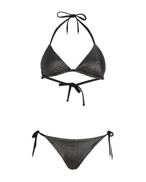 Emporio Armani Synthetic Bikini In Black White Lyst