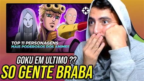 Top 11 Personagens Mais Poderosos Dos Animes Leozin React Youtube