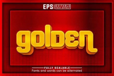 Golden 3d Editable Text Effect Graphic By Pixelscreator · Creative Fabrica