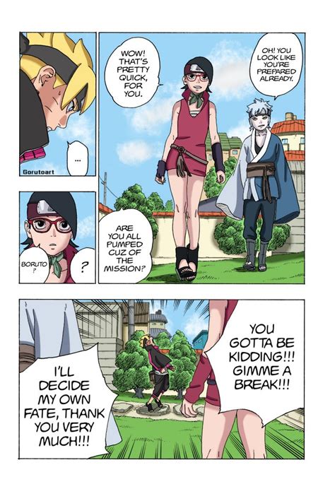 Goruto Art 🎨🇸🇳 On Twitter Boruto Chapter 72 Coloring Another Panel Miss Sarada And Mitsuki