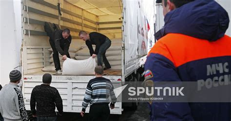 Russian Emergency Ministry Delivers Humanitarian Aid For Families Of