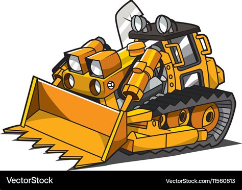 Bulldozer Royalty Free Vector Image Vectorstock