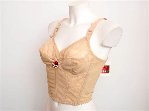 Longline Bra Lace Dead Stock Vintage Nude Etsy