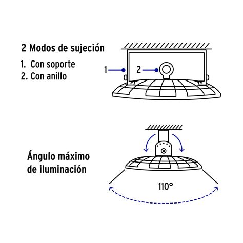 Luminario De LED 100 W High Bay Volteck Luminarios Colgantes Y