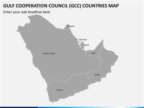 Gulf Cooperation Council (GCC) Map for PowerPoint and Google Slides ...