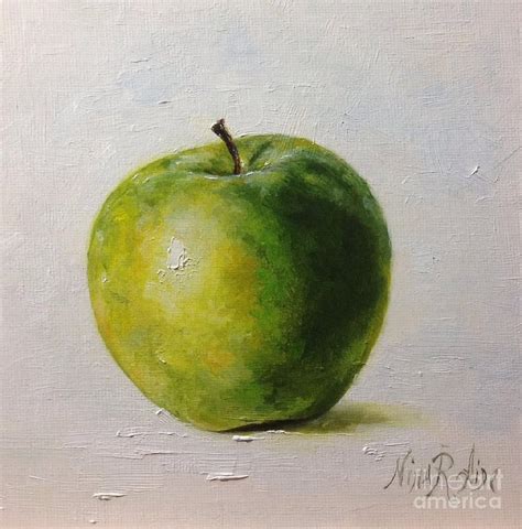 Green Apple Painting By Nina R Aide