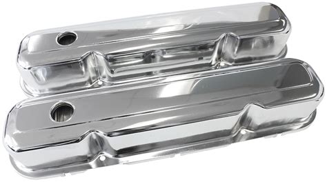 Chrysler V8 Small Block 273 318 340 360 Valve Covers Chrome Steel Hume Performance