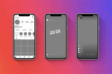 instagram grid template mockup herystandard