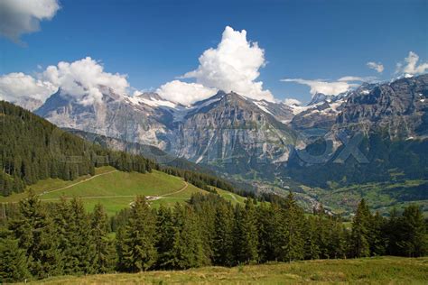 Hiking in swiss alps | Stock image | Colourbox