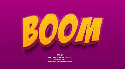 Premium Psd Boom 3d Editable Text Effect Psd Template