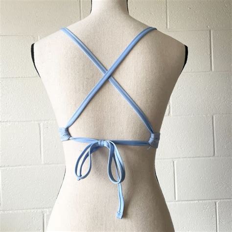 Kona Sol Swim Kona Sol Blue Crossback Vneck Wired Triangle Bikini