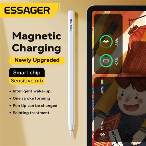 Essager Caneta Stylus Para Apple Pencil Bluetooth Carregamento Sem Fio