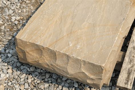 Buff Sandstone Rockface Treads Steps Stone Center