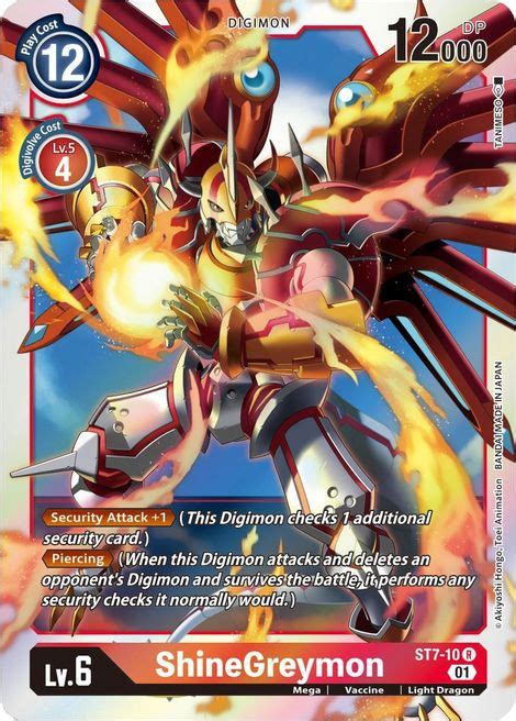 Shinegreymon Starter Deck Gallantmon Digimon Card Game