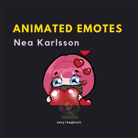 Animated Nea Karlsson Emote Nea Karlsson Heart Emote Love Emote Dbd Emote Twitch Discord Emote