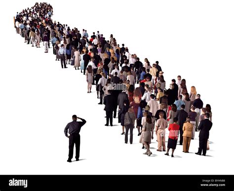 Long Queue Of People Stock Photo Alamy