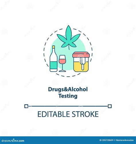 Drugs And Alcohol Testing Concept Icon Stock Vector Illustration Of