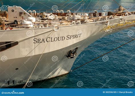 Sea Cloud Spirit Sailing Ship In St Maarten Editorial Image Image Of