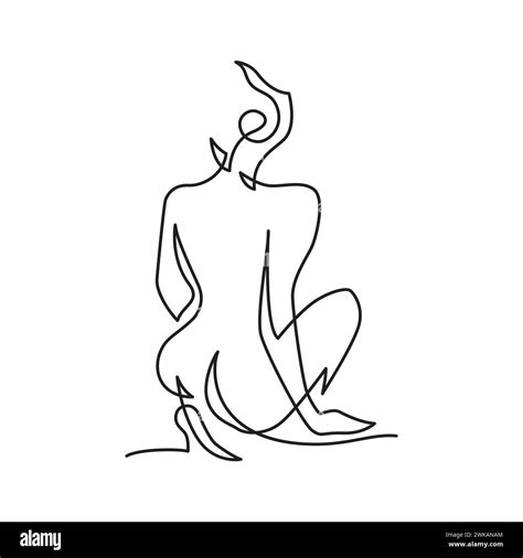 Continuous Line Or One Line Drawing Of A Female Silhouette Stock Vector Image And Art Alamy