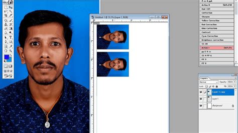 How To Create Passport Size Studio Photos In Photoshop Free Action