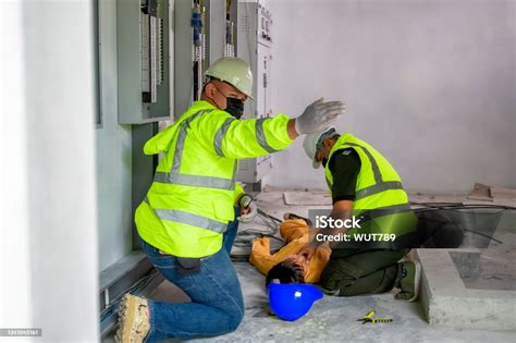 Electric Worker Suffered An Electric Shock Accident Unconscious Safety