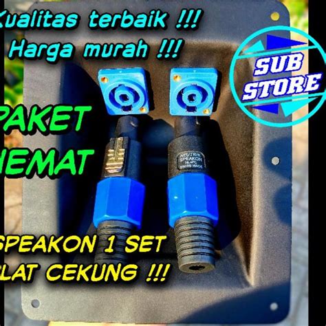 Jual Bayar Ditempat Pl Paket Speakon Set Plat Terminal Box Speaker