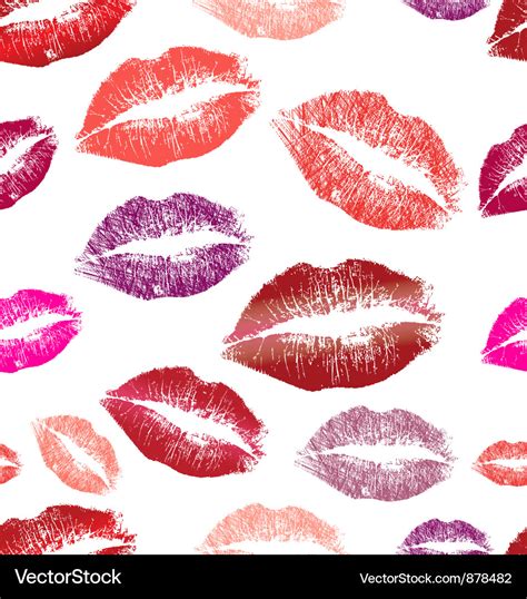 Seamless background lips prints Royalty Free Vector Image