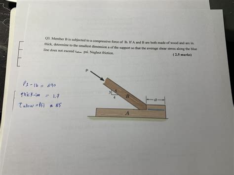 Solved Drivit Q3 Member B Is Subjected To A Compressive Chegg