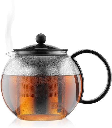 Bodum 1801 16 Assam Tea Press Permanent Filter Glass Handle 10 L