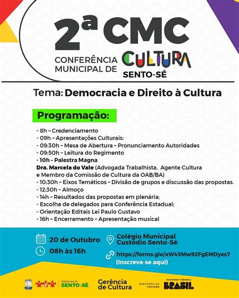 Sento S Realiza Confer Ncia Municipal De Cultura No Dia De