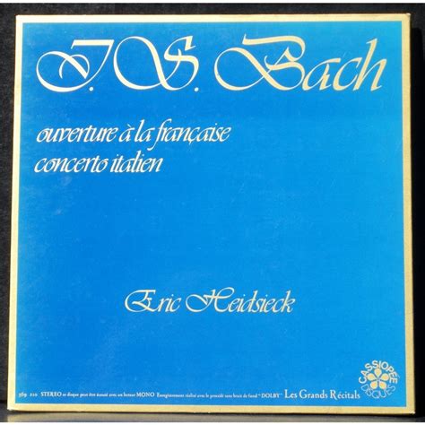 Bach concerto italien ouverture à la française 831 eric heidsieck by