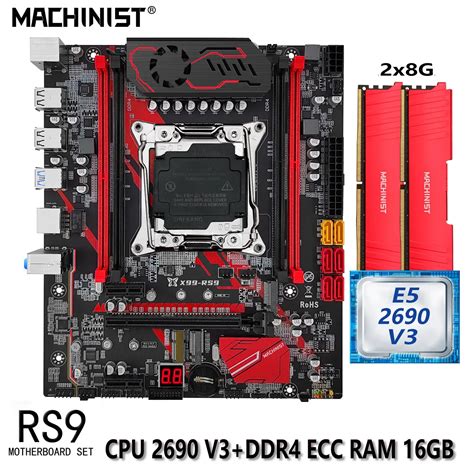 Machinist X99 Motherboard Set Kit Xeon E5 2690 V3 Cpu Processor 16g 2 8