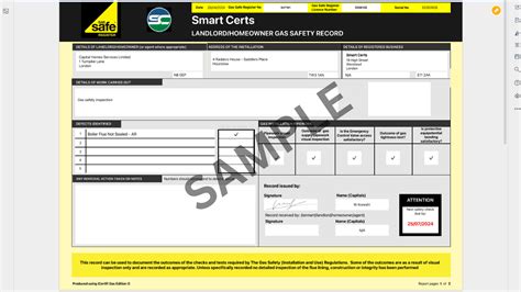 What Does A Gas Safety Certificate Look Like Landlord Safety