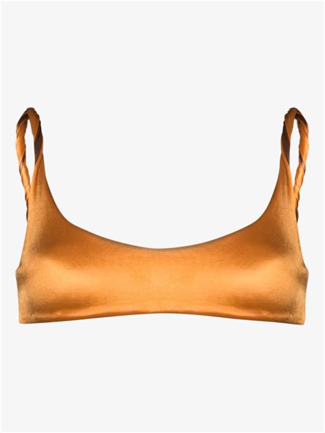 Isa Boulder Twisted Bikini Top Browns