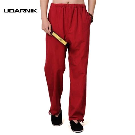 Mens Chinese Tai Chi Trousers Gym Kung Fu Pants Martial Arts Kung Fu