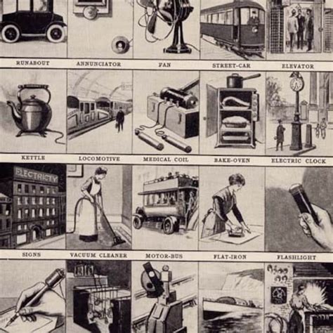 Electric Machines Inventions 1920s Black White Chart to Frame - Etsy