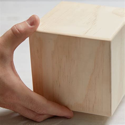 Unfinished Wood Cube Block Wooden Cubes Wood Crafts Craft