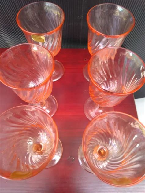 6 VERRES À Vin Cuit rose rosaline luminarc made in France Idéal En