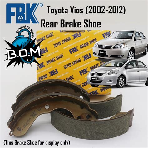 Fbk Rear Brake Shoe Brake Drum Lining Brake Shoe Belakang Toyota