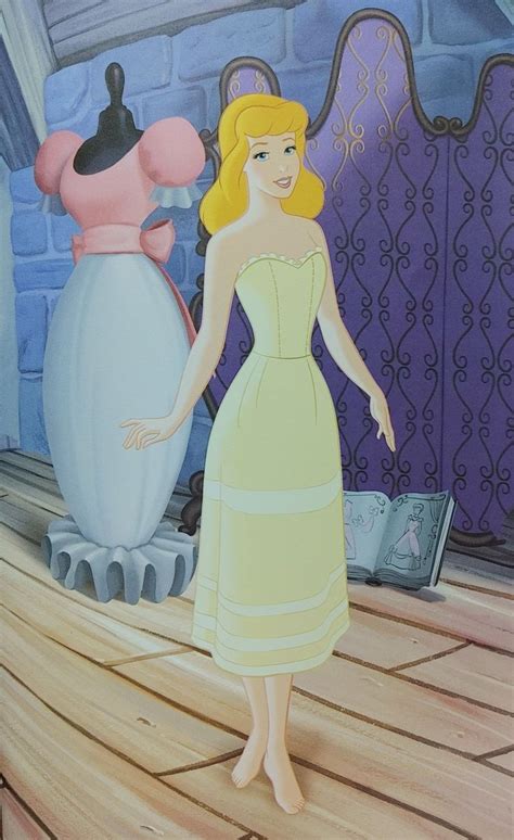 A Painting Of A Woman Standing Next To A Dress On A Mannequin S Head