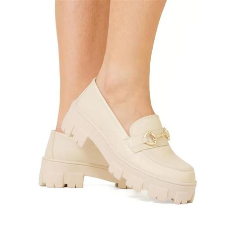 Mocassim Feminino Tratorado Salto Baixo Confort Vel Casual Valentina