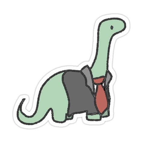 Brontosaurus In A Suit Sticker For Sale By Bassoongirl Cool