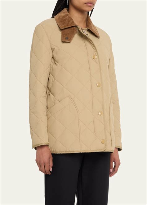 Burberry Cotswold Quilted Barn Jacket Beige Bergdorf Goodman