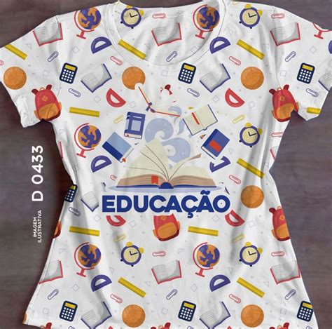 Tshirt Profissão Educação Modelo Baby Look 844 Elo7