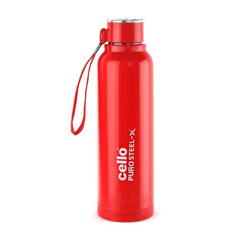 Cello Puro Steel X Benz Water Bottle With Inner Steel And Outer