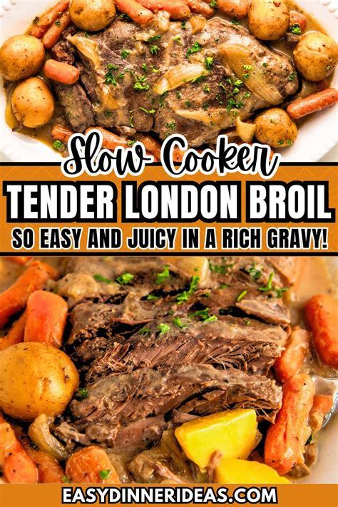This dump and go crock pot London Broil is an easy and delicious all-in