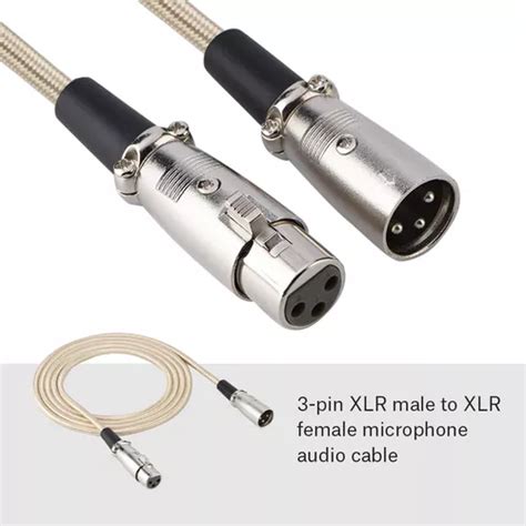 Cabo Xlr De 6 Pés E 3 Pinos Para Microfone Fêmea Cabo De Mi