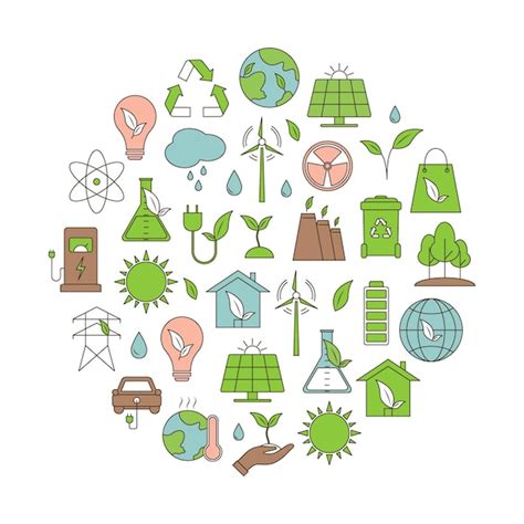 Premium Vector Green Energy Icons 13